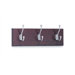 Three-Hook Wood Coat Rack