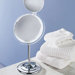 Surround Light Mirror with Pedestal in Chrome