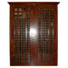 700 Grid Oak Wine Cooler Cabinet