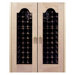 Provincial 2 Door Oak Wine Cooler with Beveled Oval Windows