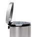 Semi-Round Step Trash Can in Brushed Stainless Steel