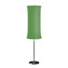 Lightweights Two Light Floor Lamp with Green Spandex Shade in Satin Aluminum