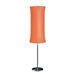 Lightweights Two Light Floor Lamp with Orange Spandex Shade in Satin Aluminum