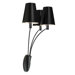 Fontana Three Light Wall Sconce in Satin Black