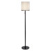 Boxus Round One Light Floor Lamp in Black Brass