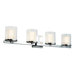 Votivo Four Light Bath Vanity in Polished Chrome