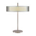 Puri Three Light Table Lamp in Satin Nickel