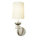 20th Century One Light Wall Sconce in Polished Nickel