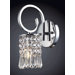 Optix Wall Sconce in Polished Chrome and Clear Crystal