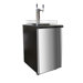 Double Kegorator Stainless Steel Twin Tap Beer Keg Fridge in Black