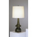 Jayne Table Lamp in Tobacco Glazed Ceramic with Light Beige Linen Shade