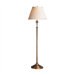 Kinetic Floor Lamp in Antique Natural Brass with Natural Side Pleat Fabric Shade