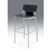26" Leather Barstool with Chrome Legs