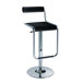 25.25" - 29" Leatherette Swivel Barstool with Gas Lift in Black