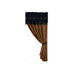Laredo Curtain with Valance in Black