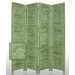 84" Nantucket Painted Room Divider in Green