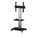 50" Plasma-TV-Stand "PL 2515" in Inox mit Schwarzglas