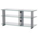 50" Plasma-TV-Stand "PL 3100" in Silber mit Klarglas
