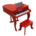 Fancy Baby Grand Piano in Red
