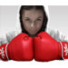 Medium Boxing Gloves in Red and White