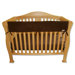 51" Brown Fleece Front Crib Rail Cover