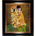 The Kiss (Fullview) Canvas Art by Gustav Klimt Modern  in Opulent Frame