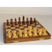 14" Inlaid Wood Folding Chess Set