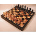 Alabaster Chest Chess Set in Black / Brown