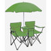 Twin Camping Chair with Cooler and Umbrella