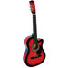 Acoustic Cutaway Guitar with Gig Bag and Accessories in Red