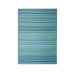 World Cancun Turquoise/Moss Green Stripe Rug