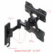 Swivel LCD Wall Mount for 13" to 37" Screens in Hi-Gloss Black