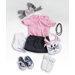 18" Doll - Pink Denim Outfit / Shoes