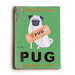 Pug Planked Wood Sign - 20" x 14"