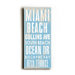 Miami Beach Transit Wood Sign