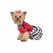 Buffalo Plaid Ruffled Dog Dress in Red/Black