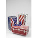 Medium Patriotic Steel Trunk