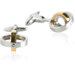 Two-Tone Movable Rings Cufflinks