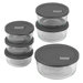 No Leak Lids Twelve Piece Storage Vessels Set with Plastic Lids