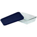 3 Cup Storage Plus Rectangular Dish wIth Plastic Cover