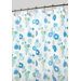 Starburst Floral Shower Curtain in Azure