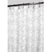 Victorian Lace Shower Curtain in White / Silver