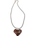 Red Dichroic Glass Heart Pendant Necklace