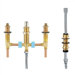 Rough-in Two Handle Roman Tub Valve with Built-in Hand Shower Diverter