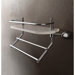White Plexiglass Shelf with Rail and Towel Rack