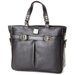 Leather Pleated Buckle Tote