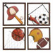 Loft Metal Baseball D&eacute;cor (Set of 4 Assorted)