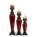 Toscana Glass Poly Stone Candlesticks (Set of 3)