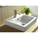 17.44" X 6.22" Square Self Rimming Bathroom Sink