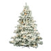 Flocked Alaskan 7.5' Artificial Christmas Tree with Clear G50 Lights